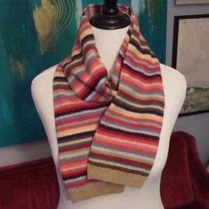 Rainbow wool sweater scarf
